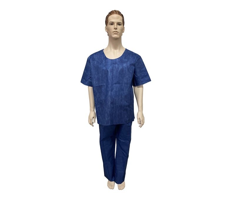 Костюм одноразовый хирургический Гекса нестерильный, синий, размер 56-58  (рубашка, брюки)
