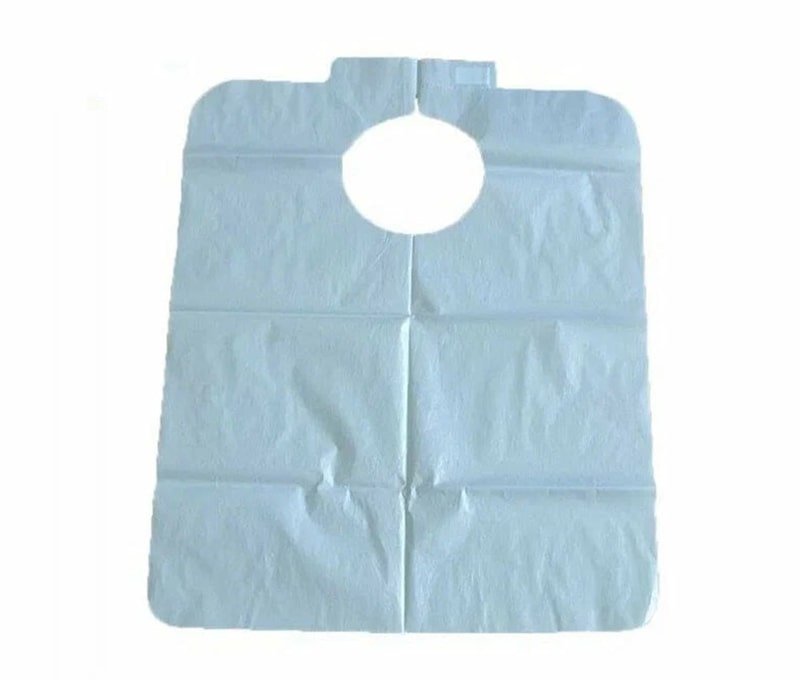 Нагрудник одноразовый для взрослых Инмедиз на липучке, голубой, 70x70 см (10 штук в упаковке)