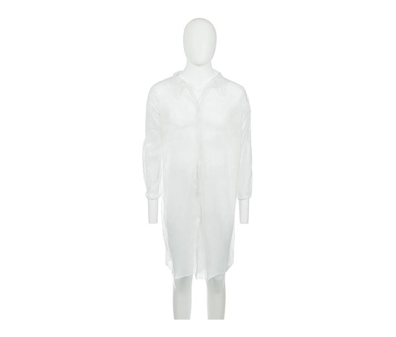 Халат одноразовый процедурный Klever нестерильный на липучках, белый, размер XXL (10 штук в упаковке)
